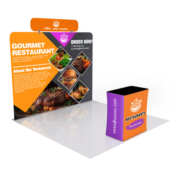 Custom Trade Show Display with Tension Fabric Backdrop