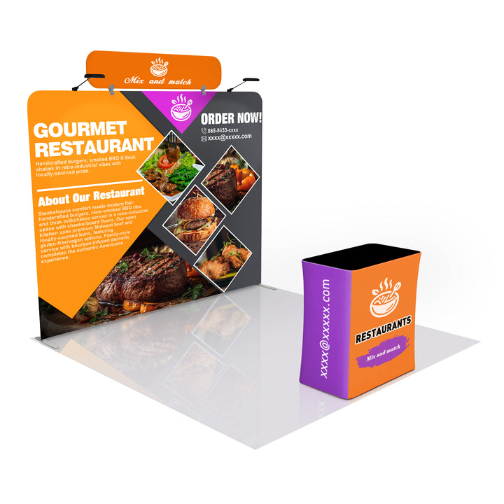 Custom Trade Show Display with Tension Fabric Backdrop