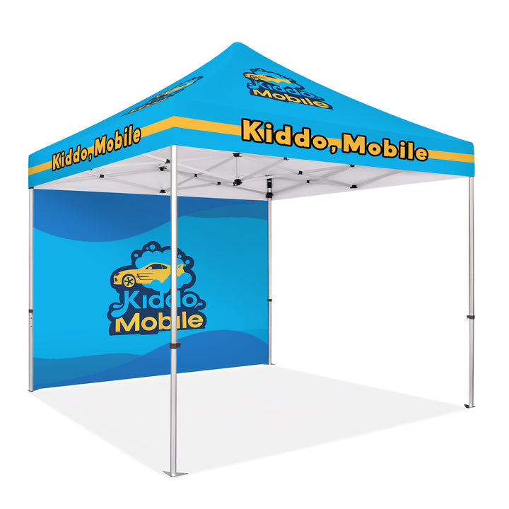 Custom Printed Canopy Tent with Back Wall