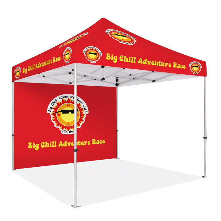 Custom Printed Canopy Tent with Back Wall