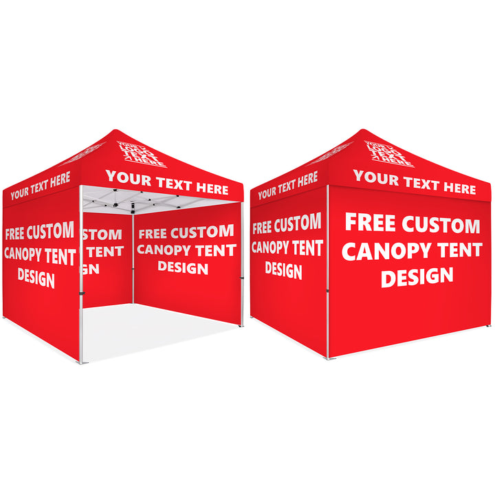 Custom Printed Canopy Tent with Three Back Walls & Table Cover