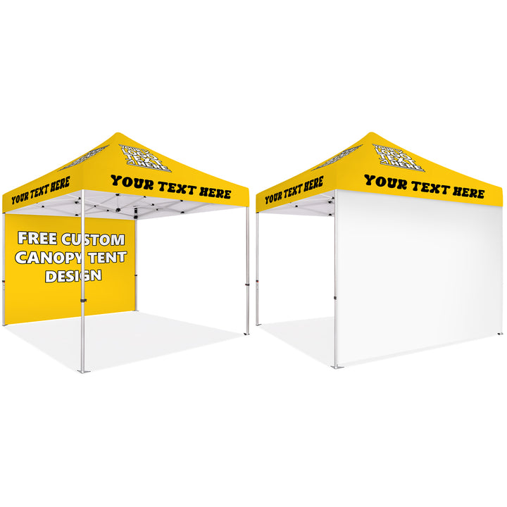 Custom Printed Canopy Tent with Back Wall