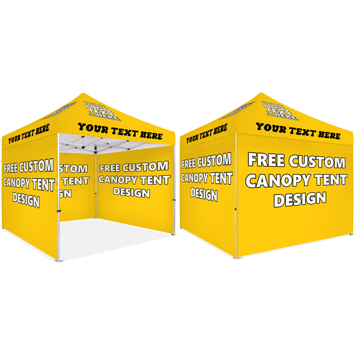 Custom Printed Canopy Tent with Three Back Walls & Table Cover