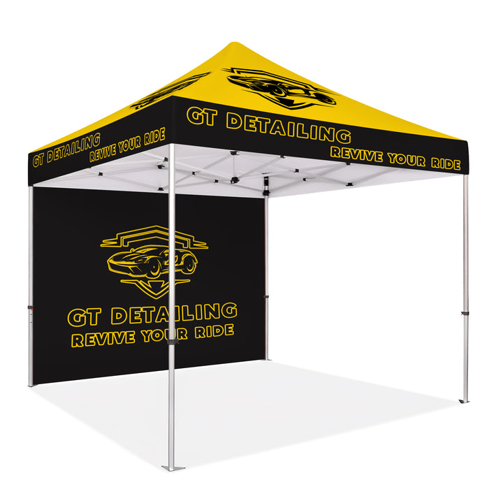 Custom Printed Canopy Tent with Back Wall