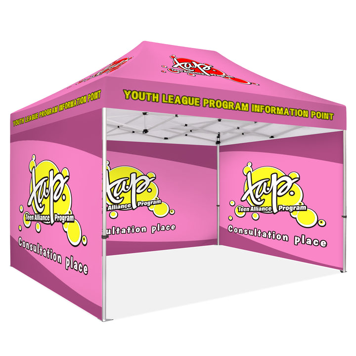 Custom Printed Canopy Tent with Three Back Walls