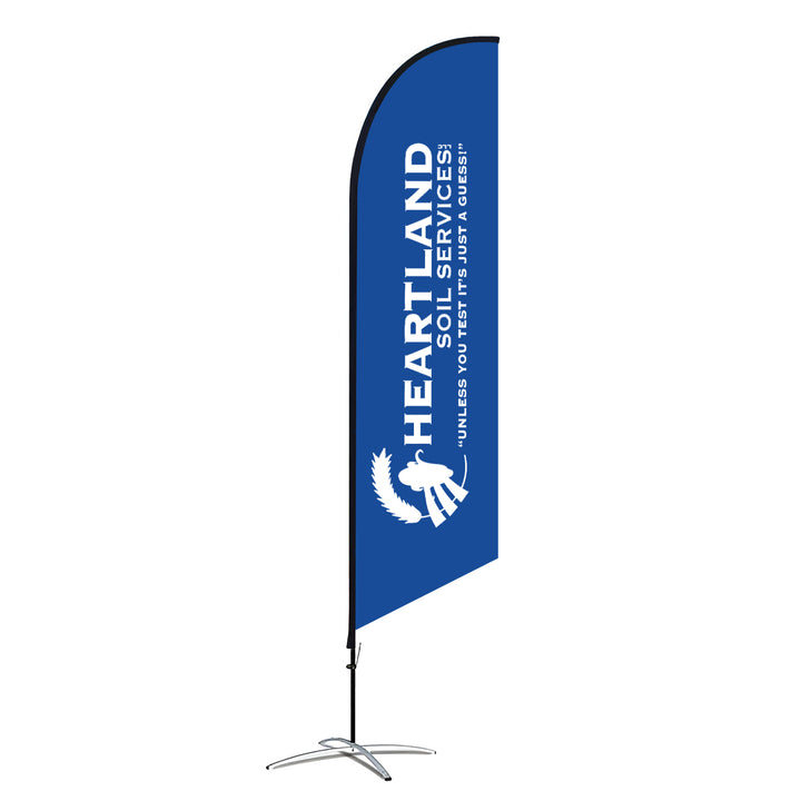 Custom Angled Feather Flag - Durable, Vibrant, and Eye-Catching Advertising Solution