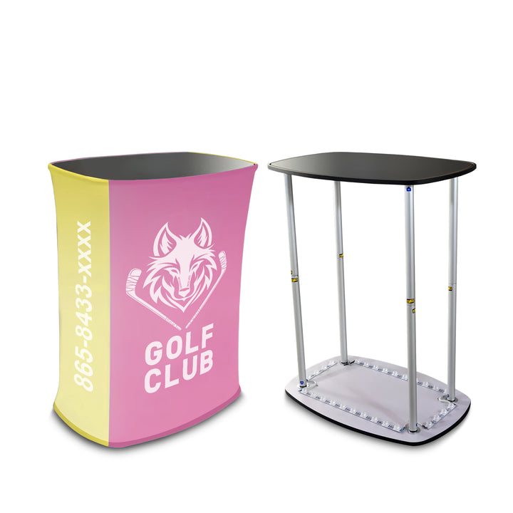 Custom Square Trade Show Podium