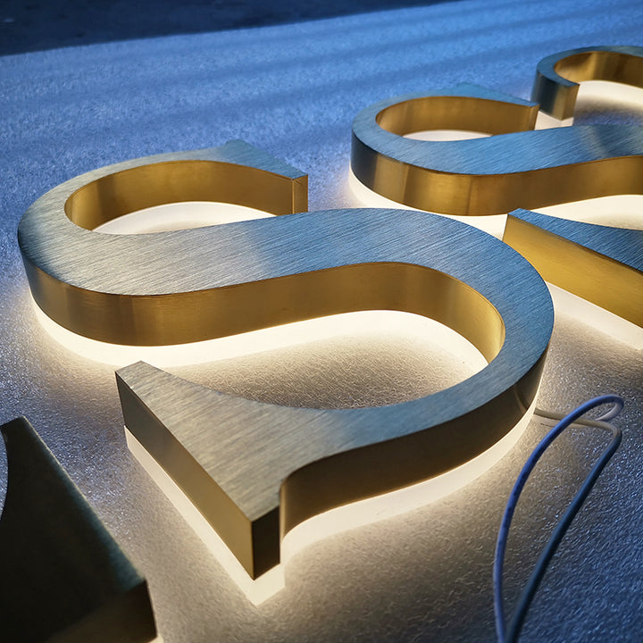 Customizable 3D LED Backlit Sign - Professional Business Sign for Cafes & Boutiques