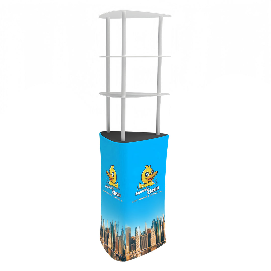 Custom Triangle Trade Show Shelving Display
