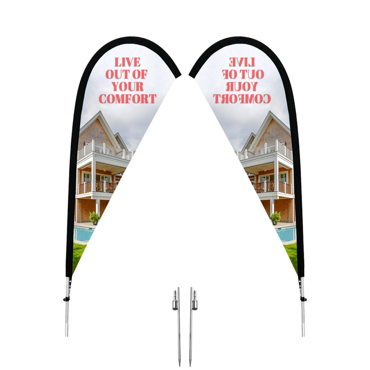 Custom Teardrop Flag - Personalized Advertising Flag, Durable & Eye-Catching, Perfect for Events, Businesses, and Outdoor Promotions