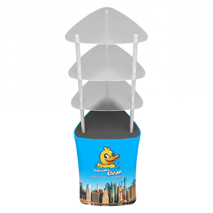 Custom Triangle Trade Show Shelving Display