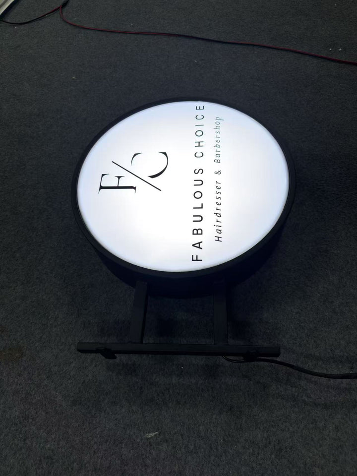 Custom LED Light Box with Stand - Portable Illuminated Sign for Pop-Up Shops