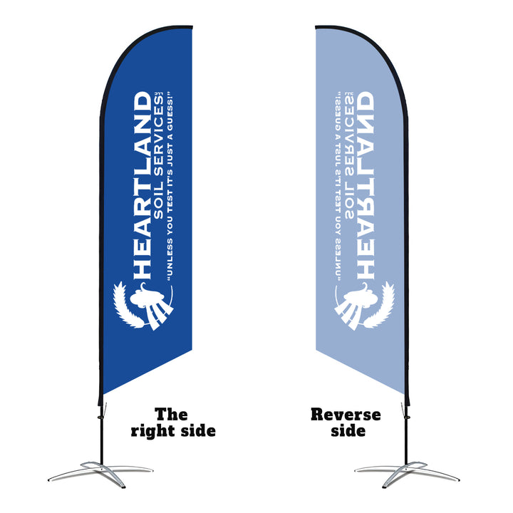 Custom Angled Feather Flag - Durable, Vibrant, and Eye-Catching Advertising Solution