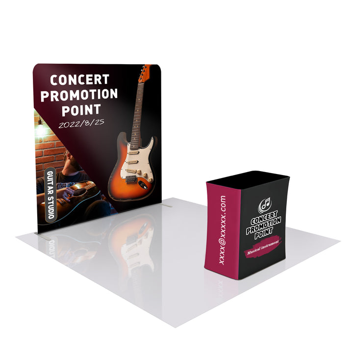 Custom Trade Show Display with Tension Fabric Backdrop