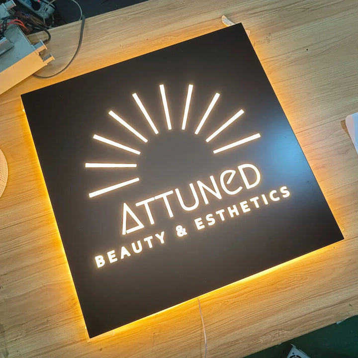 Custom Back-Lit LED Light Box - Modern Business Signage for Retail Storefronts