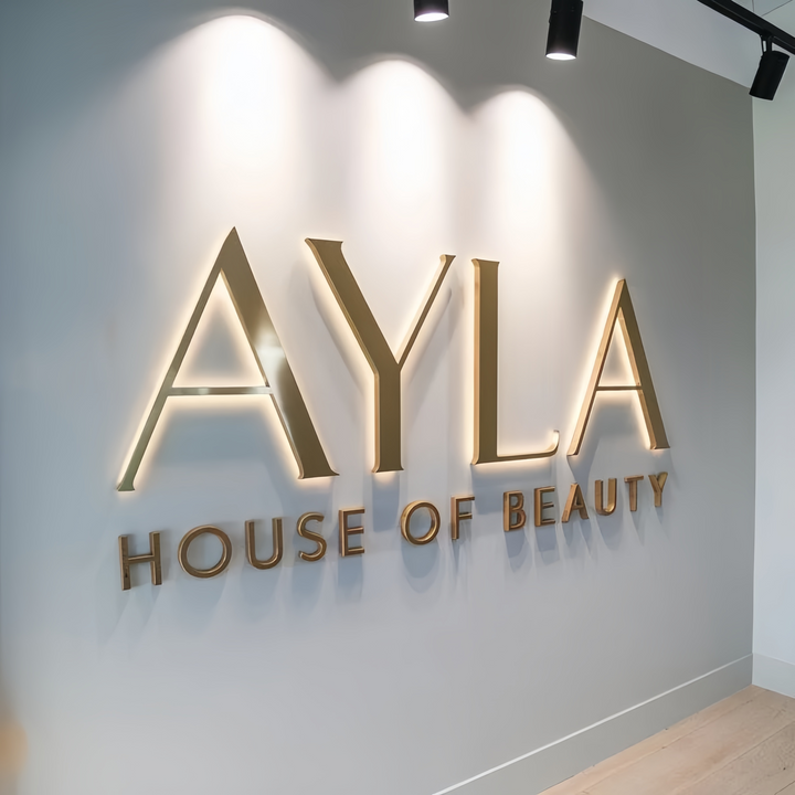 Modern 3D Metal Backlit Sign