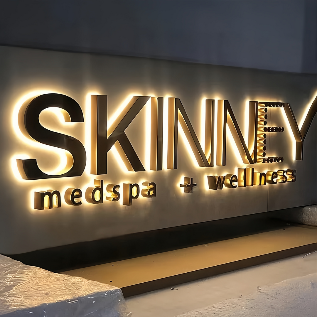 Sleek 3D Backlit Metal Sign