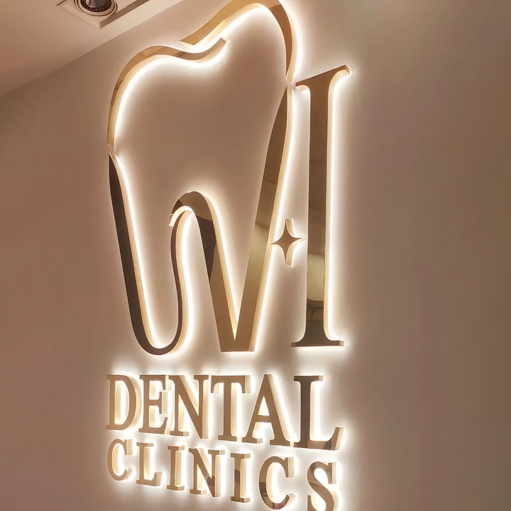 Modern 3D Metal Backlit Sign