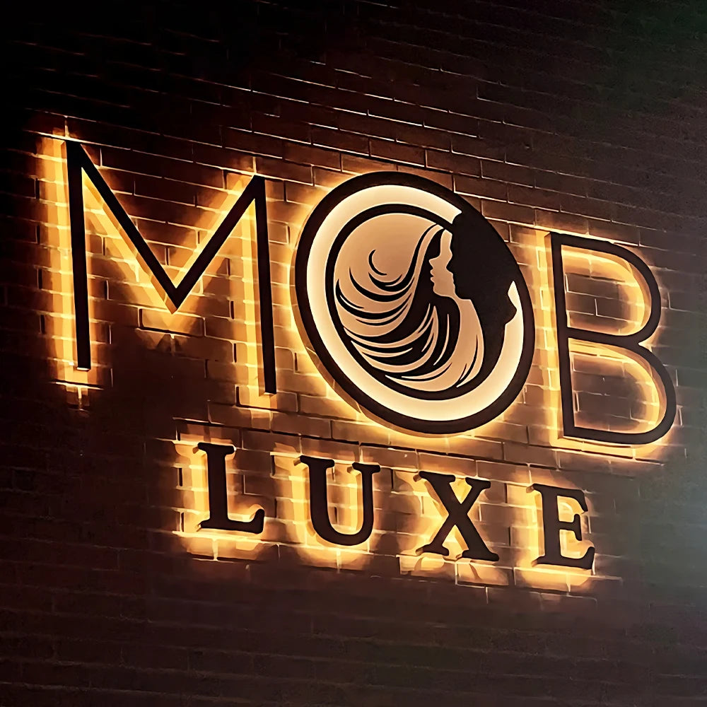 Elegant 3D Metal Backlit Sign