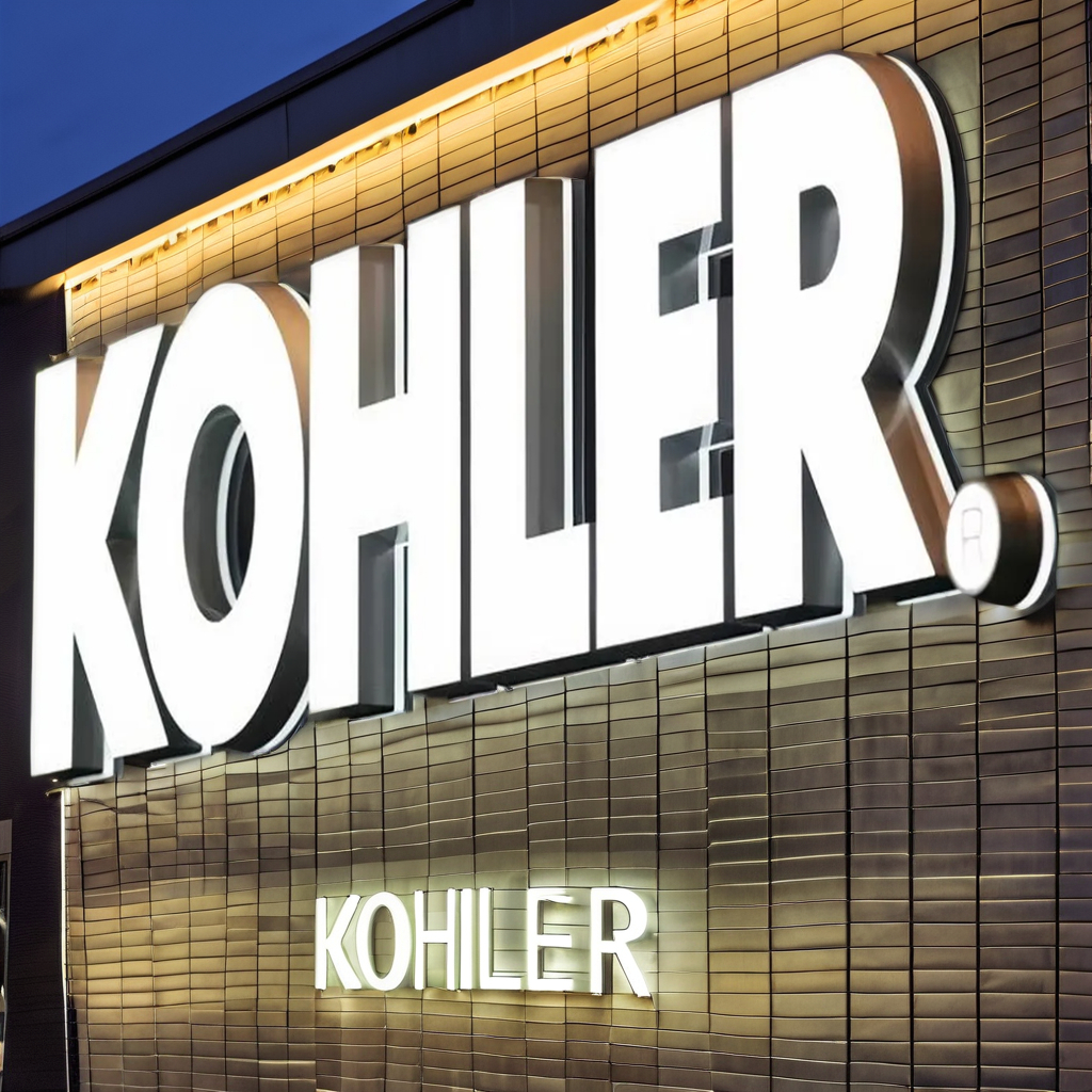 Custom Double-Sided 3D Acrylic Logo Sign - Front-Lit LED Business Sign for Storefronts