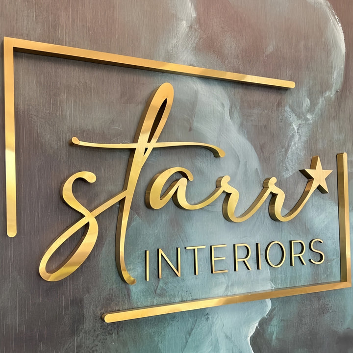 Custom 3D Metal Wall Sign - Non-Illuminated Stainless Steel Logo for Offices & Retail Stores