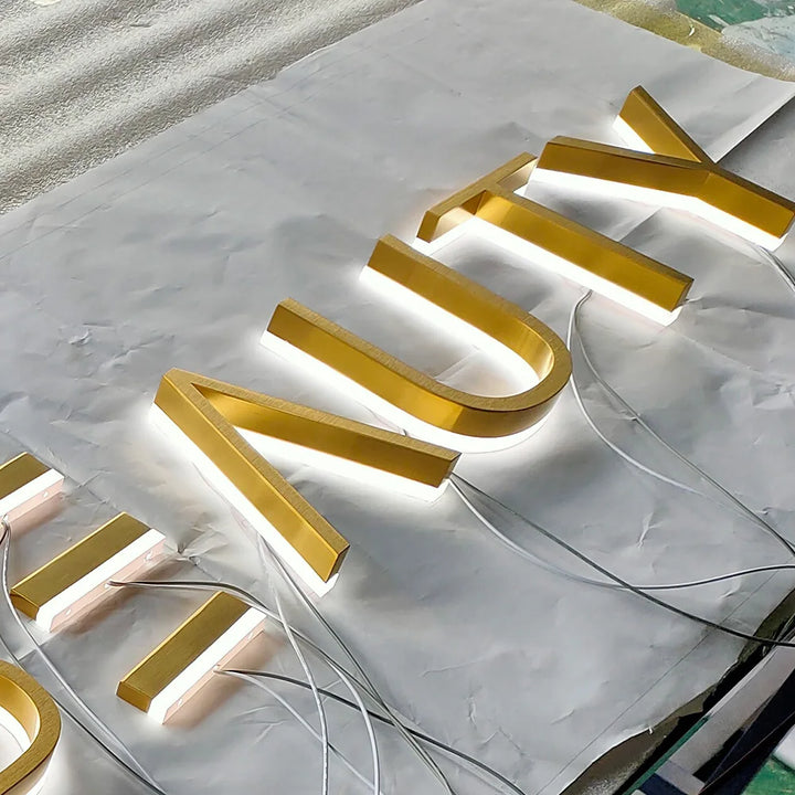 Customizable 3D LED Backlit Sign - Professional Business Sign for Cafes & Boutiques