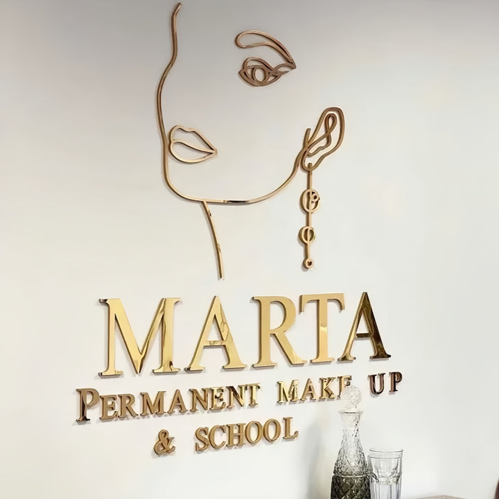 Custom 3D Metal Wall Sign - Non-Illuminated Stainless Steel Logo for Offices & Retail Stores