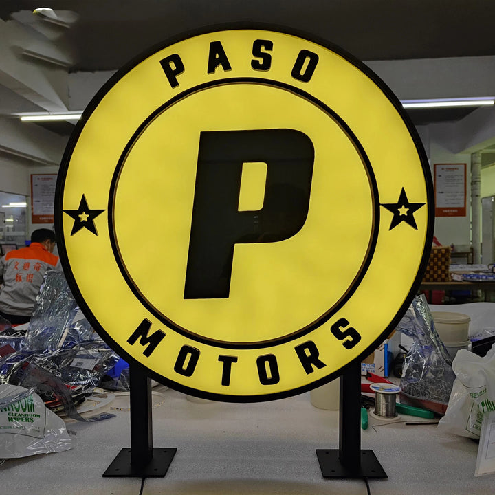 Custom LED Light Box with Stand - Portable Illuminated Sign for Pop-Up Shops