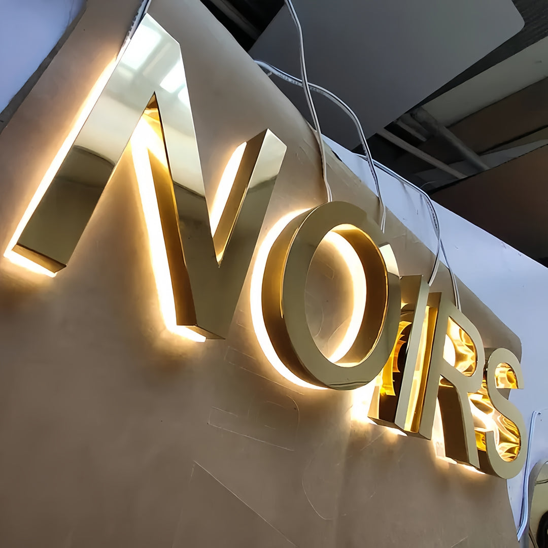 Elegant 3D Metal Backlit Sign