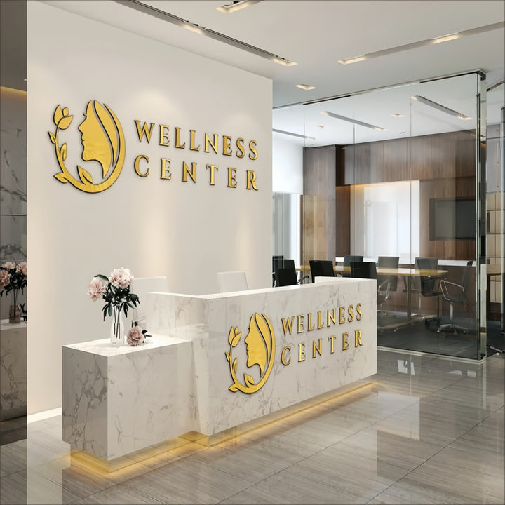 Custom 3D Metal Wall Sign - Non-Illuminated Stainless Steel Logo for Offices & Retail Stores